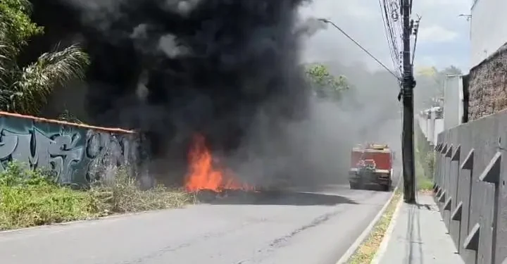 Incêndio atinge área de mata do Parque 10 e deixa moradores preocupados
